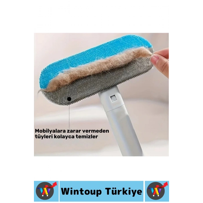 Dayanıklı Yıkanabilir Kolay Temizlenir Pet Kedi Köpek Uzun Saplı Evcil Hayvan Tüy Temizleme Fırçası