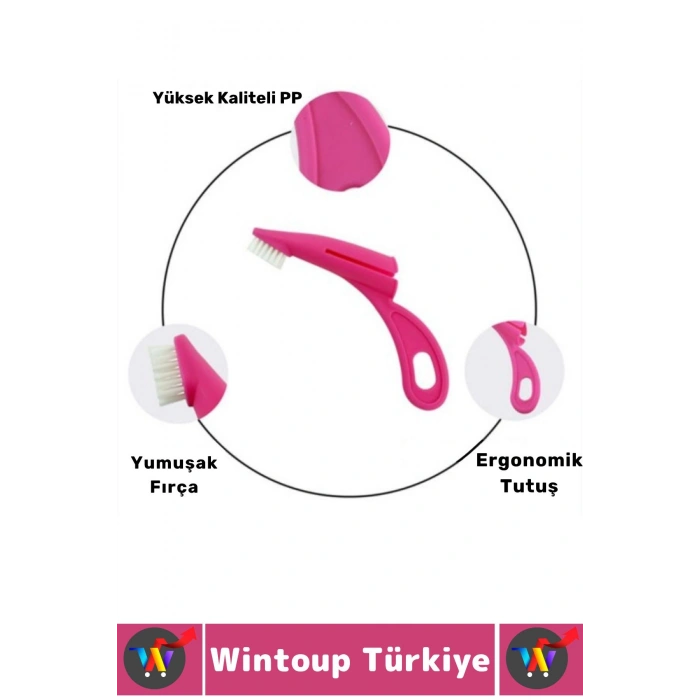 Ergonomik Kolay Tutuş Zararsız Yumuşak Fırça Yavru Kedi Köpek Evcil Hayvan Diş Fırçası