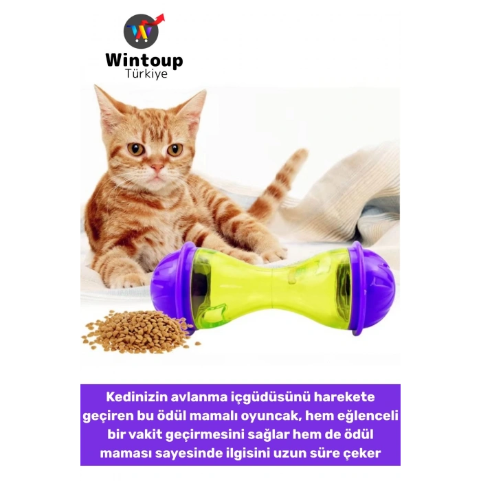 Evcil Hayvan Kedi Avlanma İçgüdüsü Geliştiren Eğlenceli İnteraktif Kedi Ödül Mamalı Oyuncak