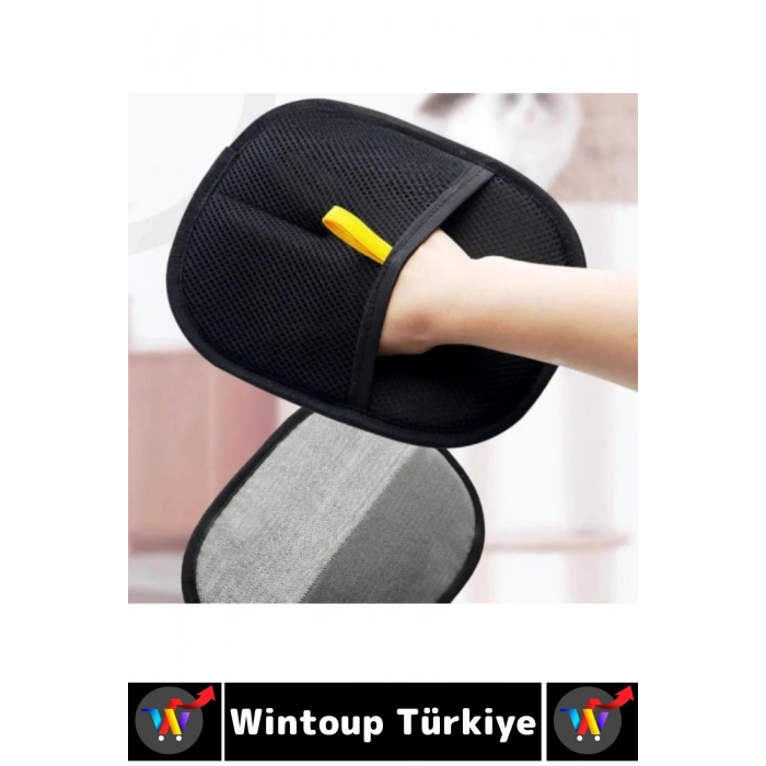 Yeni Nesil Ergonomik Çift Yönlü Mikrofiber Evcil Hayvan Kedi Köpek Tüy Toplama Eldiveni 20 x 15 Cm