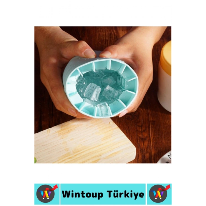 BPA Free Hijyenik İçecek Kokteyl Yer Tasarruf Sağlayan Pratik Dayanıklı Esnek Silikon Küp Buz Kalıbı