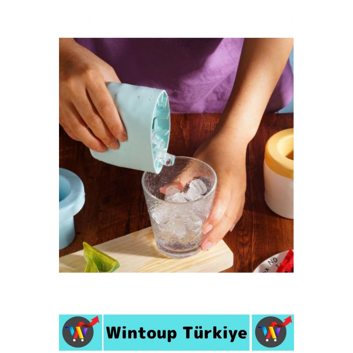 BPA Free Hijyenik İçecek Kokteyl Yer Tasarruf Sağlayan Pratik Dayanıklı Esnek Silikon Küp Buz Kalıbı