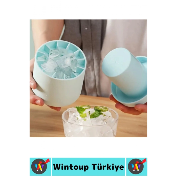 BPA Free Hijyenik İçecek Kokteyl Yer Tasarruf Sağlayan Pratik Dayanıklı Esnek Silikon Küp Buz Kalıbı