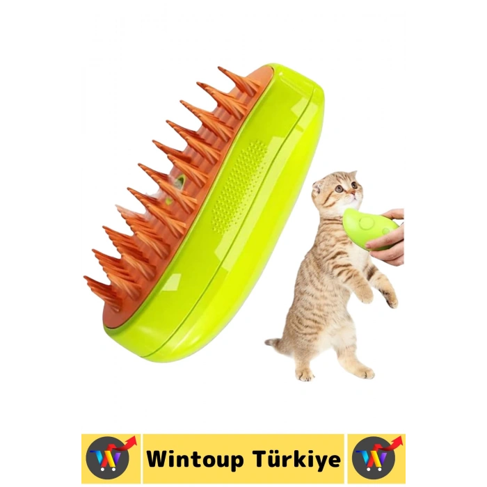 Evcil Hayvan Kedi Banyo Tüy Tarama Masaj Etkili Yumuşak Zararsız Çok Fonksiyonlu Buharlı Tarak