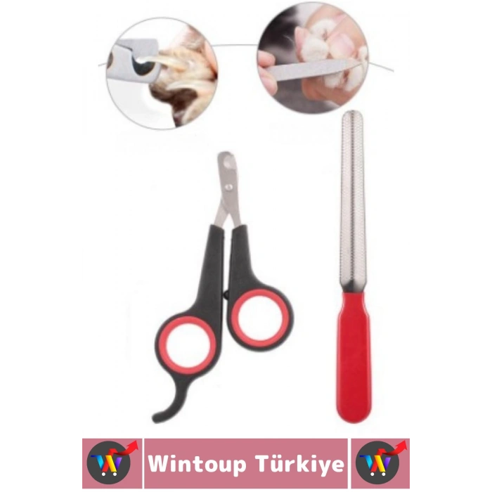 Dayanıklı Pet Kedi Köpek Sağlık Tırnak Bakım Evcil Hayvan Tırnak Makası Törpü Seti