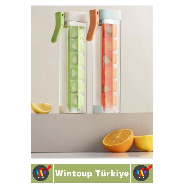 Yeni Nesil Kolay Kullanım Kokteyl Soğuk Kahve İçecek Şık Tasarım Pratik Basmalı Küp Buz Kalıbı