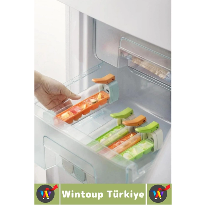 Yeni Nesil Kolay Kullanım Kokteyl Soğuk Kahve İçecek Şık Tasarım Pratik Basmalı Küp Buz Kalıbı