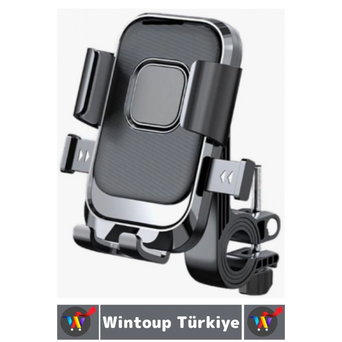 360 Derece Döner Yan Alt Sabitleyici Dikey Yan Kullanım Scooter Motor Bisiklet Gidon Telefon Tutucu