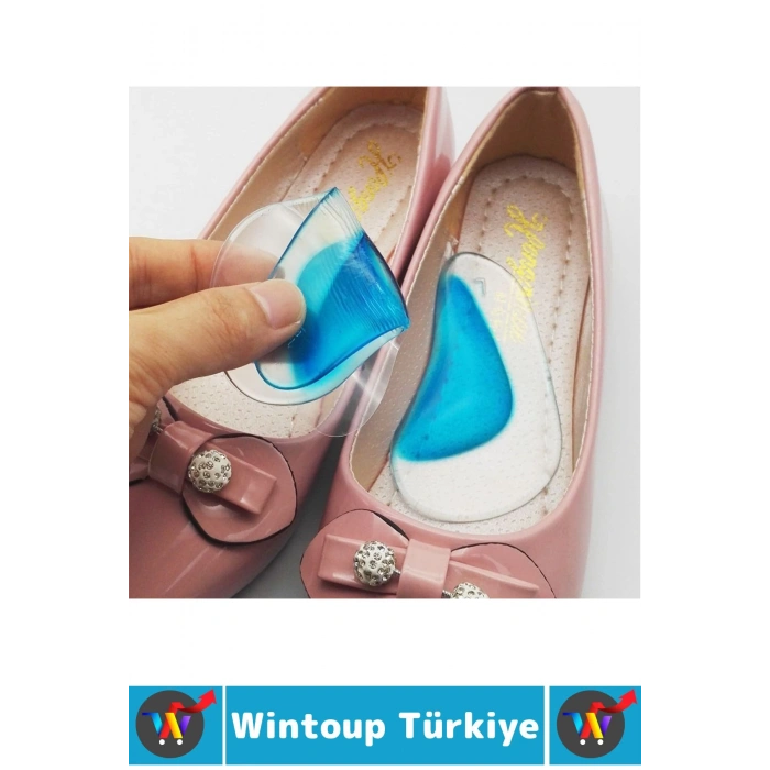 Konforlu Yürüyüş Spor Düz Taban Ayak Şekil Bozukluğu Gideren Boşluk Doldurucu Silikon Tabanlık 1Çift