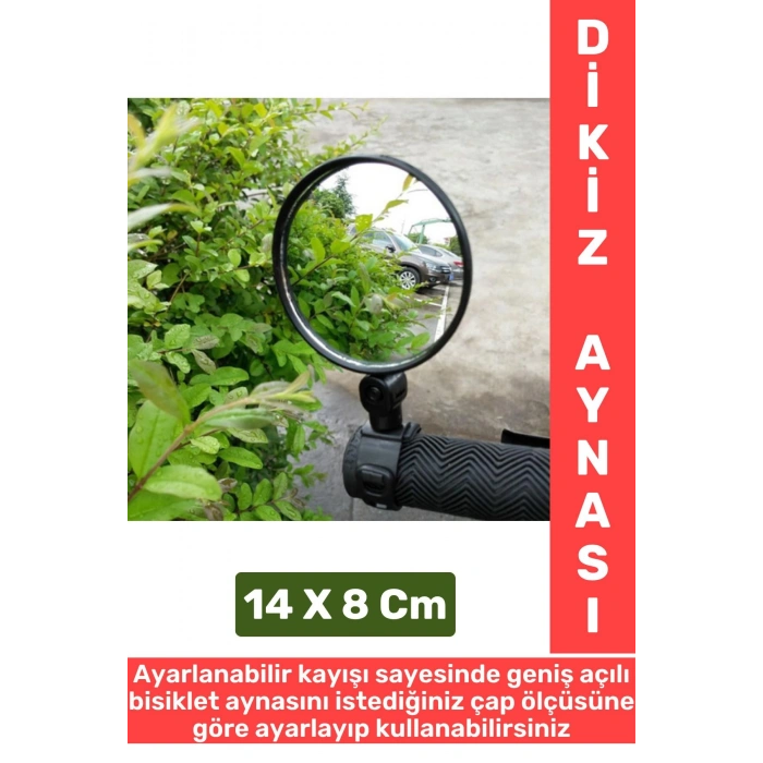 Universal Dayanıklı Kolay Montaj 360 Derece Döner Kayış Geniş Açılı Scooter Bisiklet Dikiz Aynası
