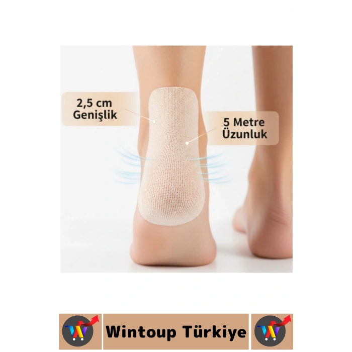 Gündelik Esnek Nefes Alabilir Konforlu Ayakkabı Topuk Vurma Önleyici Rulo Bant 2.5 Cm X 5 Metre