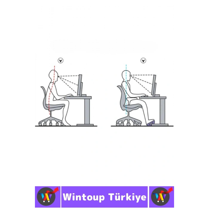 Premium Ev Ofis Gündelik Kullanım Bel Dik Duruş Bozukluğu Düzelten Eğimli Ayak Destek Masaj Aleti