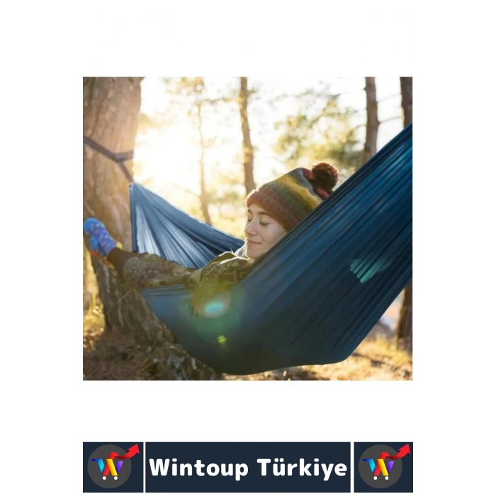 Dayanıklı Kamp Piknik Outdoor 200 Kg Kapasiteli Hızlı Kuruyan Tek Çift Kişilik Taşıma Çantalı Hamak