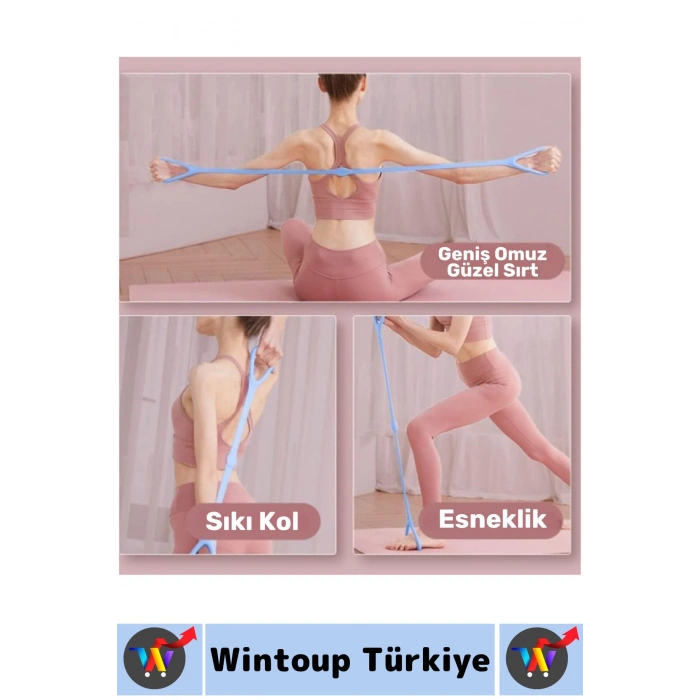 Başlangıç Profesyonel Seviye Bacak Omuz Sırt Esneme Yoga Pilates Orta Sert Egzersiz Direnç Lastiği