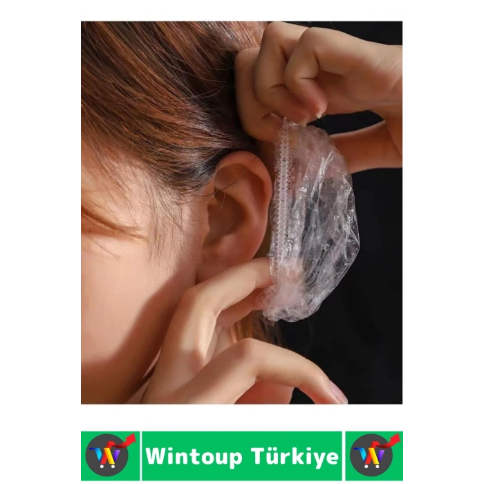 Yetişkin Çocuk Kullanım Banyo Deniz Havuz Yüzme Su Kaçma Önleyen Koruyucu Esnek Kulak Bonesi 100 Adt