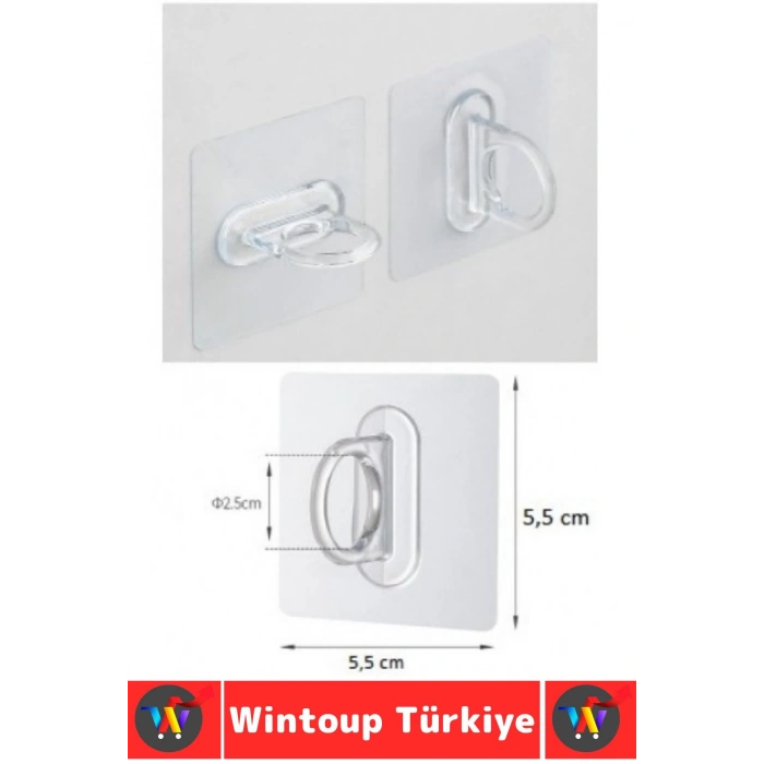 Dayanıklı Kendinden Yapışkanlı Dekorasyon Düzenleme Asma Sabitleme Çok Amaçlı Yuvarlak Halka 10 Adet