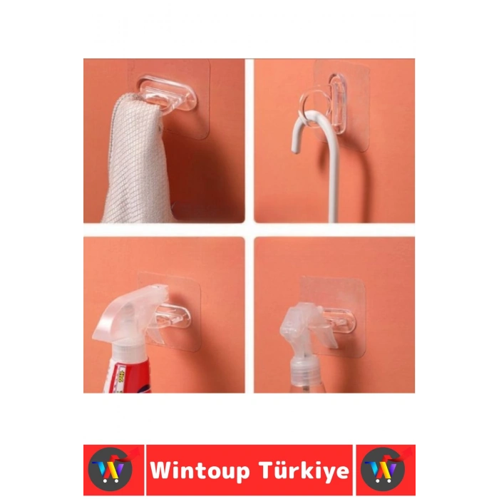 Dayanıklı Kendinden Yapışkanlı Dekorasyon Düzenleme Asma Sabitleme Çok Amaçlı Yuvarlak Halka 5 Ad