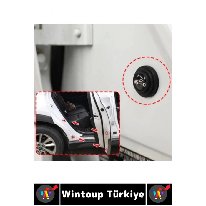 Kendinden Güçlü Yapışkanlı Çarpışma Aşınma Çizik Darbe Gürültü Önleyen Oto Kapı Koruyucu Ped 10 Adet