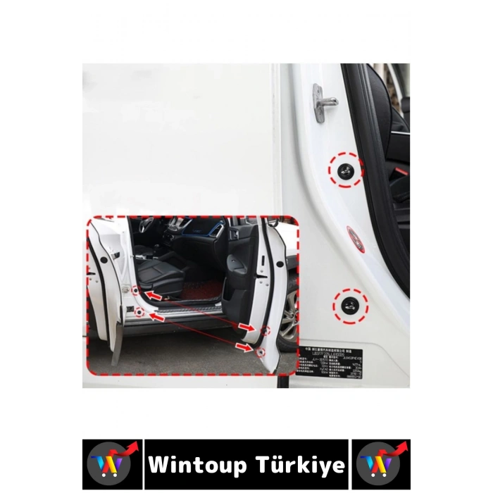 Kendinden Güçlü Yapışkanlı Çarpışma Aşınma Çizik Darbe Gürültü Önleyen Oto Kapı Koruyucu Ped 10 Adet