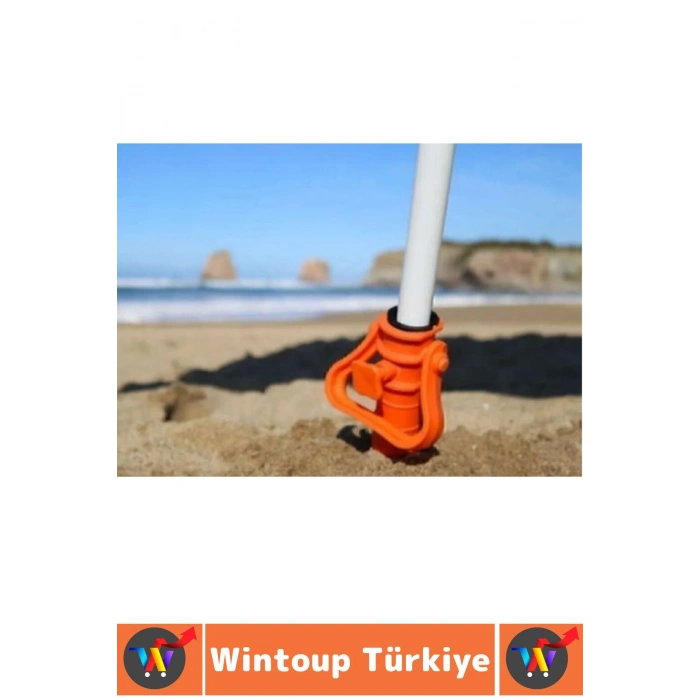 Dayanıklı Montaj Gerektirmez Kolay Kullanım Deniz Plaj Plastik Şemsiye Sabitleme Kazığı 41 X 16 Cm