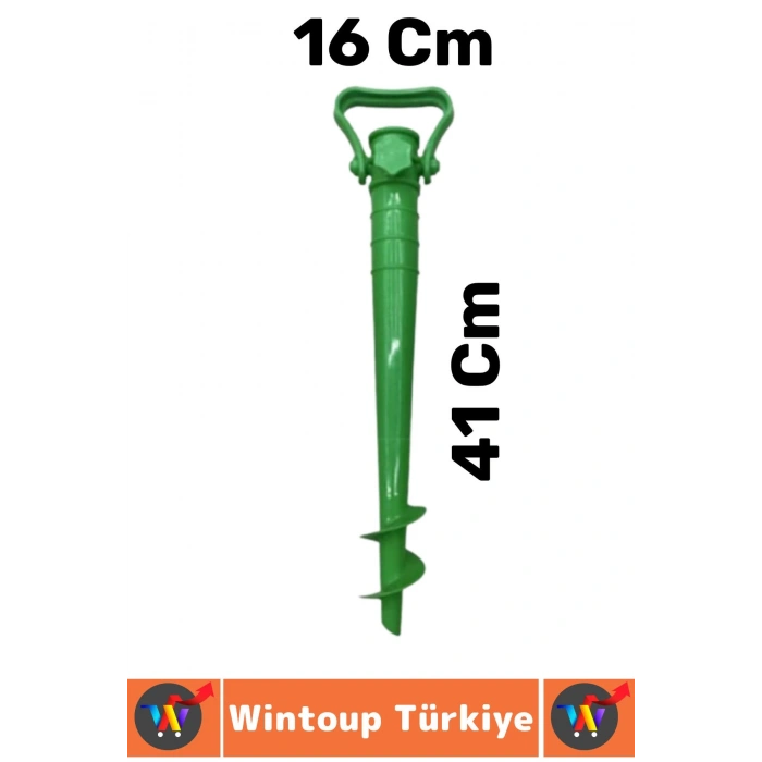 Dayanıklı Montaj Gerektirmez Kolay Kullanım Deniz Plaj Plastik Şemsiye Sabitleme Kazığı 41 X 16 Cm