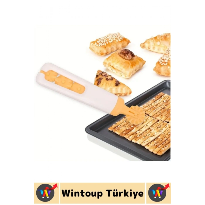 Dayanıklı Ergonomik Hamur Makarna Kurabiye Değiştirilebilir 4 Başlıklı Şekillendirici Hamur Kesici