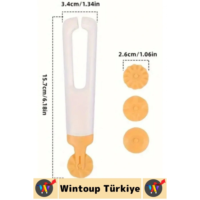 Dayanıklı Ergonomik Hamur Makarna Kurabiye Değiştirilebilir 4 Başlıklı Şekillendirici Hamur Kesici