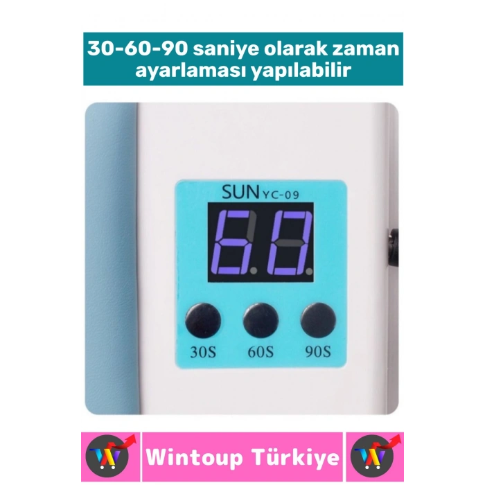 Konforlu Profesyonel Ev Kullanım Hızlı Etki Dijital Ekran 3 Zaman Ayarlı El Yastıklı UV Oje Kurutucu