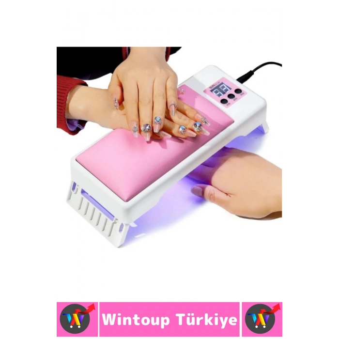 Konforlu Profesyonel Ev Kullanım Hızlı Etki Dijital Ekran 3 Zaman Ayarlı El Yastıklı UV Oje Kurutucu