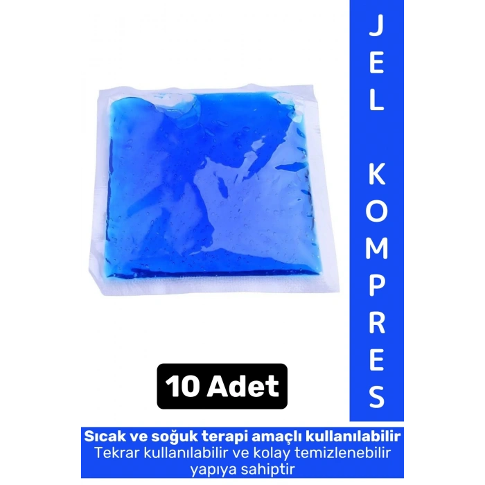 Hızlı Etki Soğutucu Yıkanıp Tekrar Kullanılabilir Sıcak Soğuk Jel Kompres Buz Paketi Termojel 10 Adt