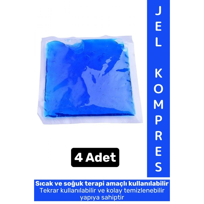 Hızlı Etki Soğutucu Yıkanıp Tekrar Kullanılabilir Sıcak Soğuk Jel Kompres Buz Paketi Termojel 4 Adet