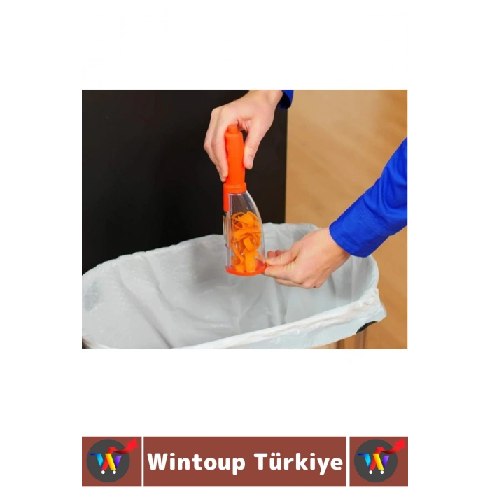 Ergonomik Sebze Meyve Soyacağı Kabukları İçinde Tutan Pratik Kolay Kullanım Hijyenik Hazneli Soyacak