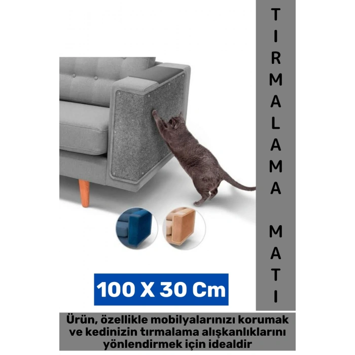 Dayanıklı Hızlı Kuruyan Mobilya Koruyucu Yapıştırılabilir Evcil Hayvan Kedi Tırmalama Matı 100X30 Cm