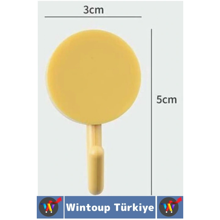 İz Bırakmaz Montaj Gerektirmez Mutfak Banyo Ev Ofis Kendinden Yapışkanlı Renkli Pratik Duvar Askısı