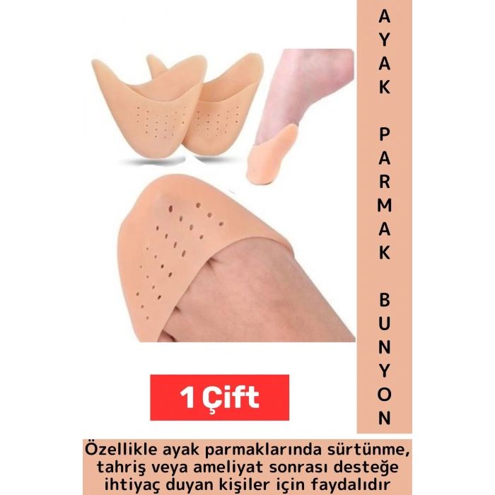 Gündelik Konforlu Nefes Alabilen Ameliyat Sonrası 5 Parmak Kapatan Silikon Ayak Parmak Gömleği