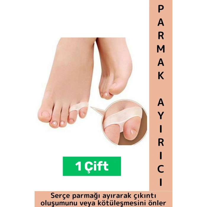 Günlük Konforlu Baskı Rahatsızlık Şekil Bozukluğu Gideren Estetik Silikon Ayak Serçe Parmak Ayırıcı