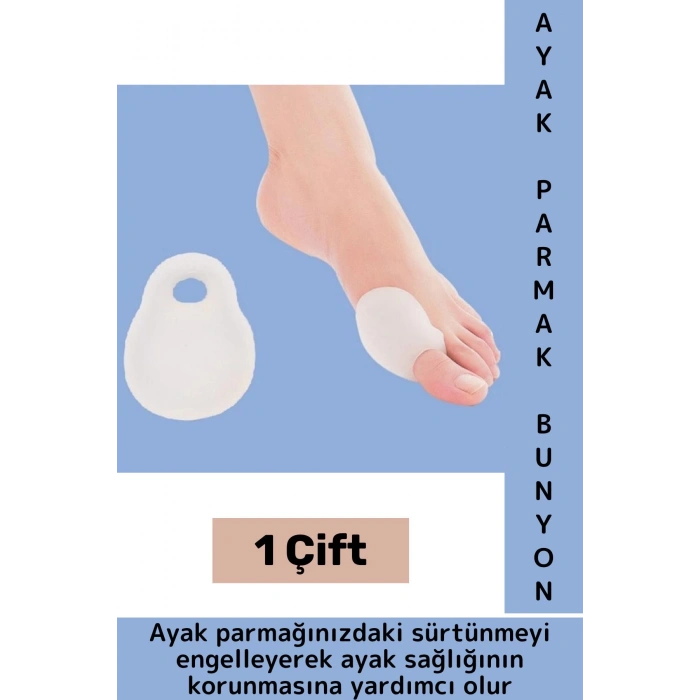 Gündelik Konforlu Ayak Sürtünme Önleyen İki Ayak İçin Uyumlu Silikon Ayak Baş Parmak Bunyon Koruyucu