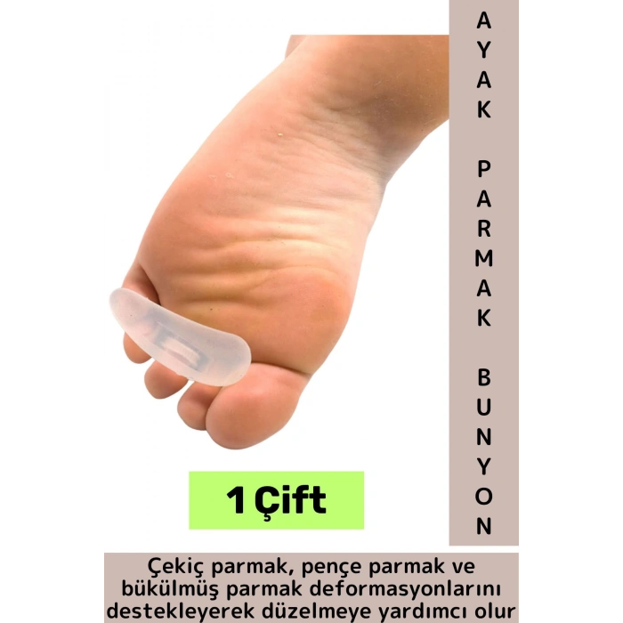 Konforlu Kaymaz Ayak Sürtünme Önleyen İki Ayak İçin Silikon Ayak Çekiç Parmak Bunyon Koruyucu Yastık