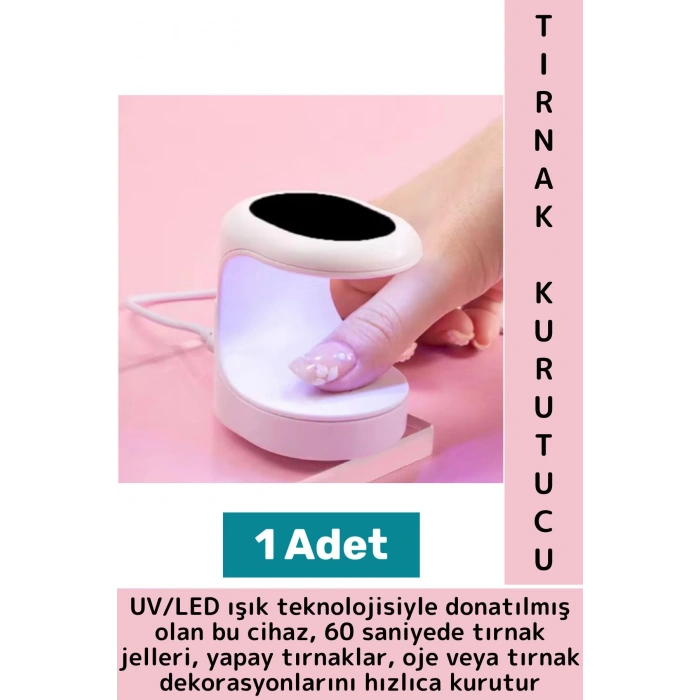 Yüksek Kaliteli Tırnak Oje Protez Tırnak 60 Saniye Hızlı Kurutma UV Led Işıklı Mini Tırnak Kurutucu