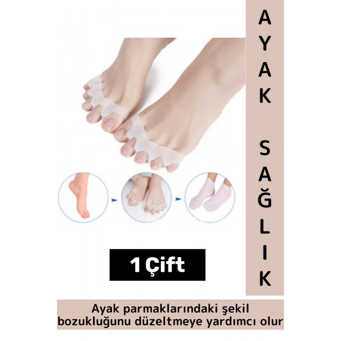 Ayak Sürtünme Şekil Bozukluğu Önleyen Masaj Etkili Estetik Görünüm 5 Parmak Ayıran Makaralı Bunyon