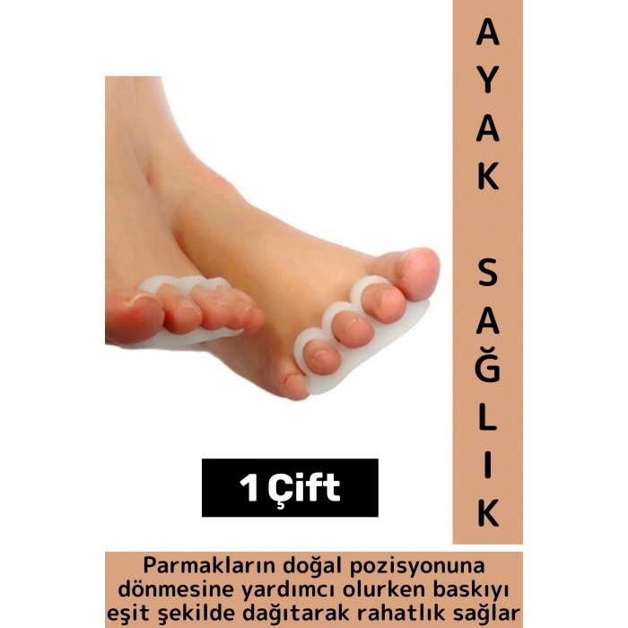 Ayak Baskı Ağrı Azaltan Çekiç Pençe Bükülmüş Parmak Şekil Bozukluğu Düzelten Silikon Parmak Yastığı