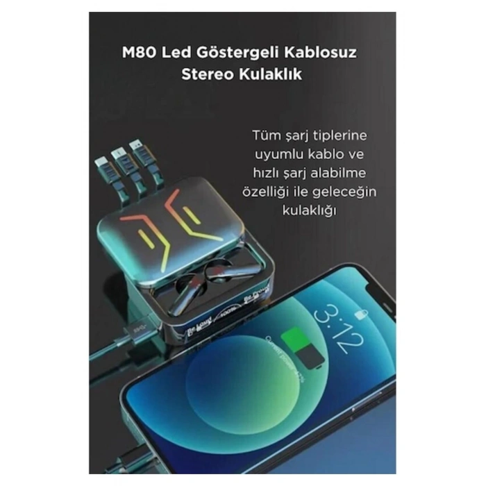 Omix Tüm Modellerle Uyumlu Powerbank Anc Özellikli Bluetooth Kulaklık