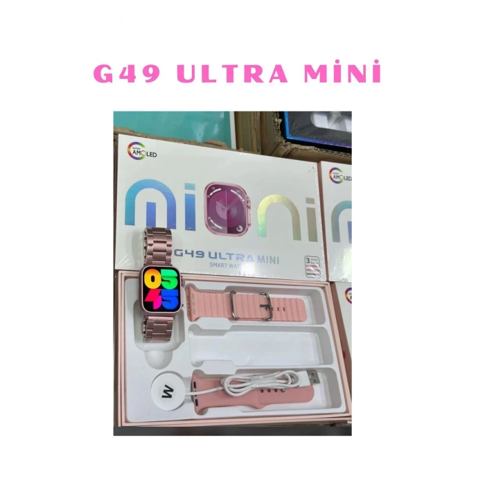 Premium WATCH 9 Series G49 ULTRA MİNİ 41 MM 3 Strap+Bracelet Watch