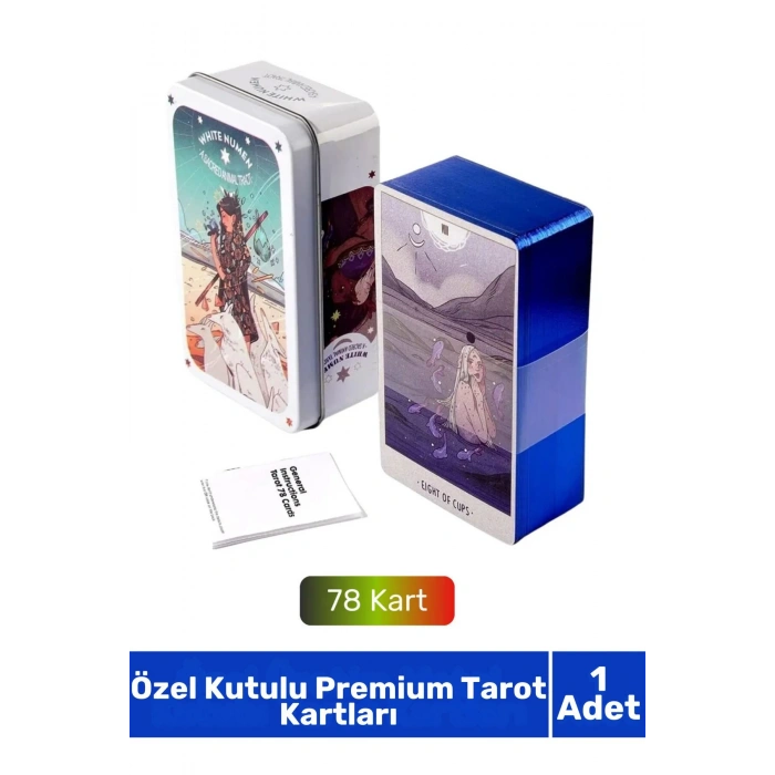 Özel Üretim Kutulu Beyaz Numen Tarot Pdf Kılavuzlu Kitap Divination Kader 78 Adet Tarot Kartı
