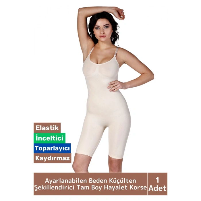 Özel Ayarlanabilen Beden Küçülten Toparlayıcı Etkili Şekillendirici Tam Boy Hayalet Korse