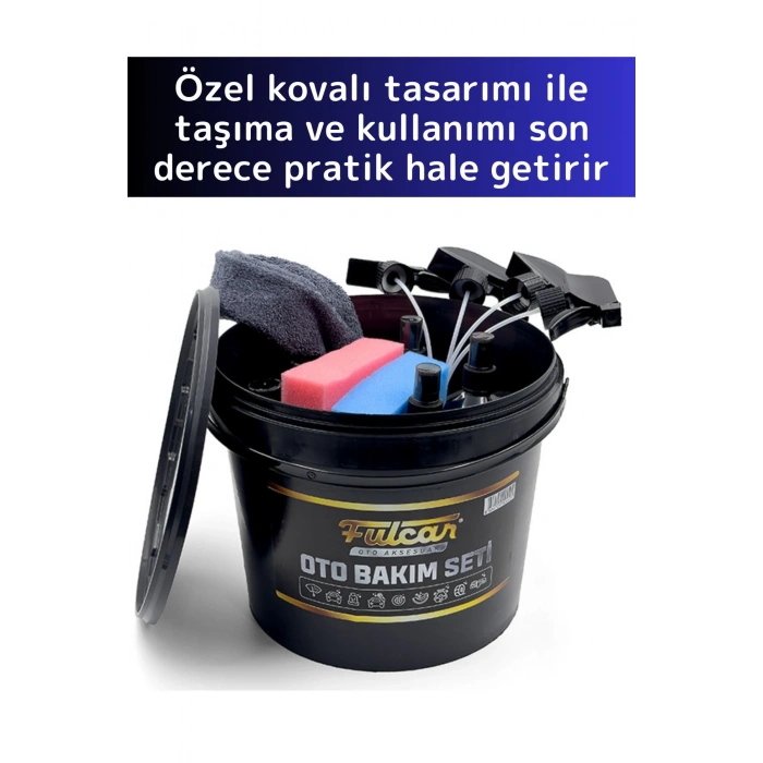 Premium Yüksek Kaliteli Oto Araç Bakım 12 Parça Otomobil İç Dış Bakım Temizlik Full Oto Bakım Seti