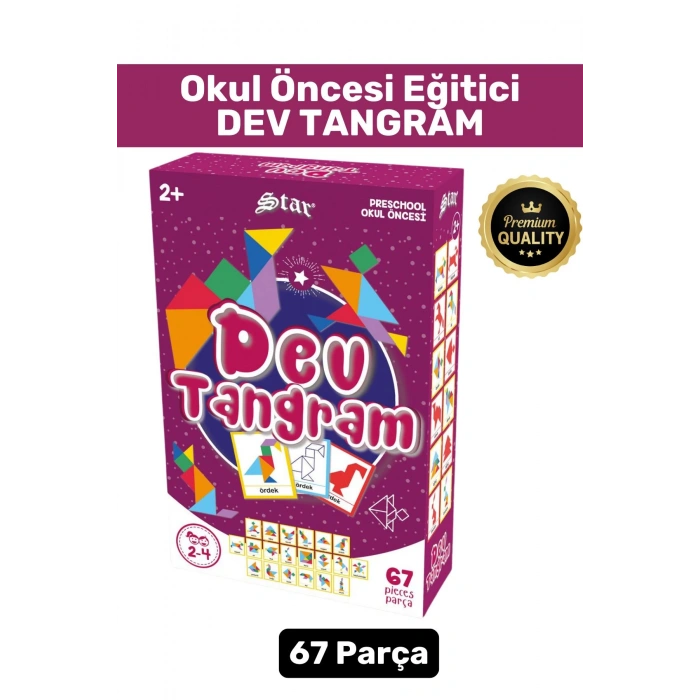 Preschool Eğitici Öğretici Zeka Görsel Algı Geliştirici Okul Öncesi Eğlenceli-DEV TANGRAM