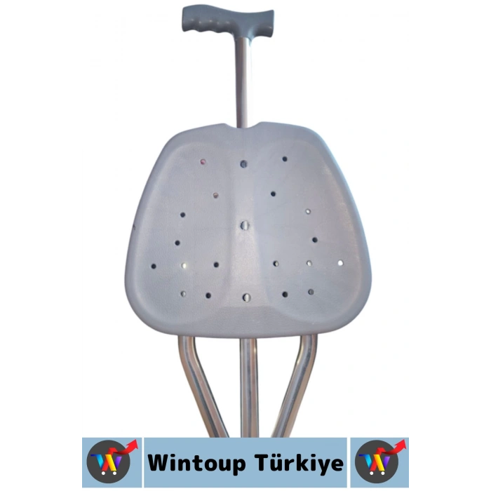 Dayanıklı Kompakt Yaşlı Yürüme Zorluğu Çekenler İçin Seyahat Toplu Taşıma Yürüyüş Oturaklı Baston