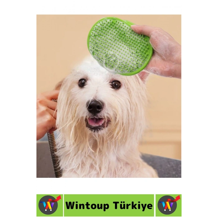 Ergonomik Evcil Hayvan Yumuşak Esnek Zararsz Masaj Pet Kedi Köpek Silikon Tüy Toplama Yıkama Fırçası