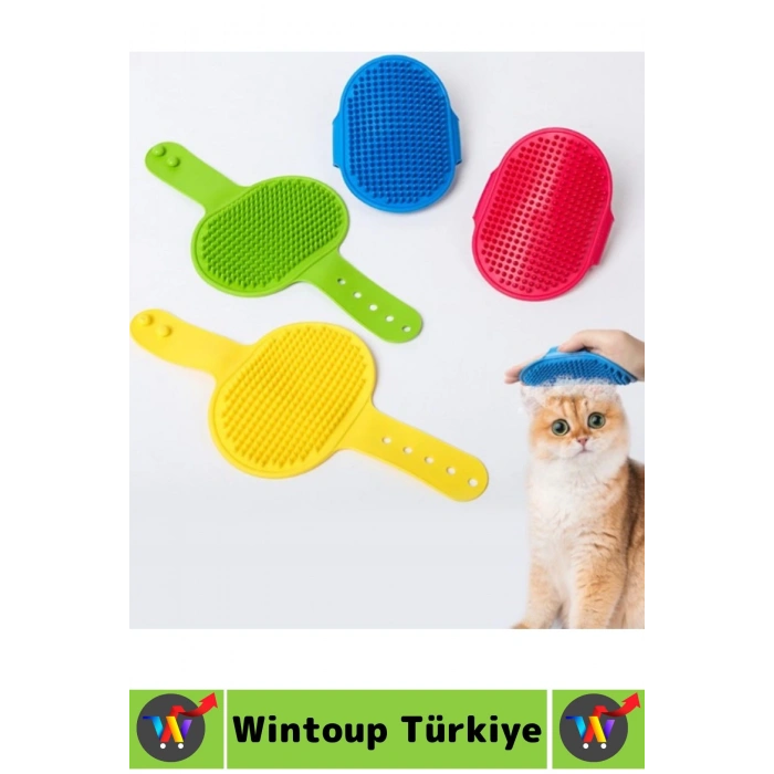 Ergonomik Evcil Hayvan Yumuşak Esnek Zararsz Masaj Pet Kedi Köpek Silikon Tüy Toplama Yıkama Fırçası